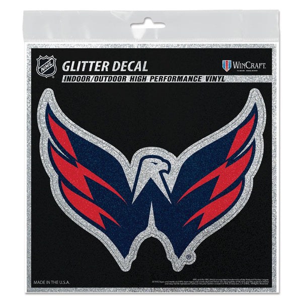 Washington Capitals Decal Glitter 6" x 6"