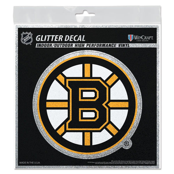 Boston Bruins Decal Glitter 6" x 6"