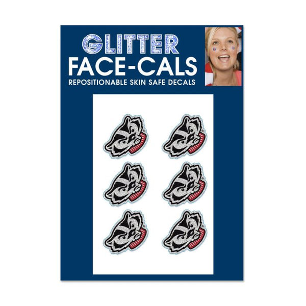 Wholesale-Wisconsin Badgers Glitter Tattoo 6 Pack