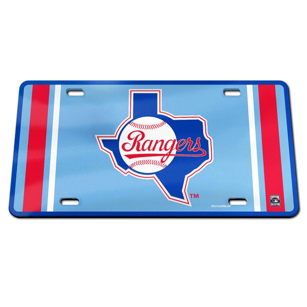 Texas Rangers / Cooperstown Specialty Acrylic License Plate