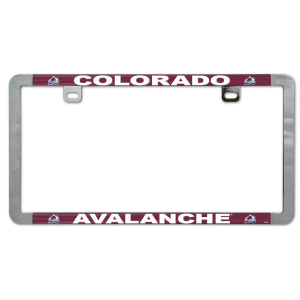 Colorado Avalanche Metal Lic. Plate Frame Slim