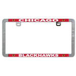 Chicago Blackhawks Metal Lic. Plate Frame Slim
