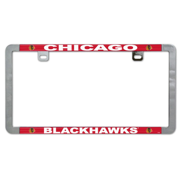 Chicago Blackhawks Metal Lic. Plate Frame Slim