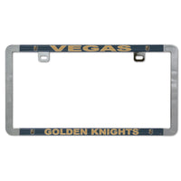 Vegas Golden Knights Metal Lic. Plate Frame Slim