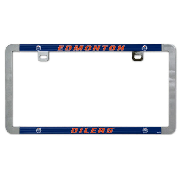 Edmonton Oilers Metal Lic. Plate Frame Slim