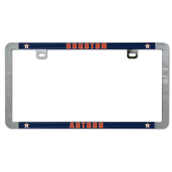 Houston Astros Metal Lic. Plate Frame Slim