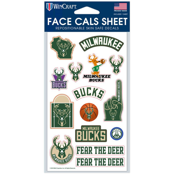 Milwaukee Bucks Face Cals 4" x 7"