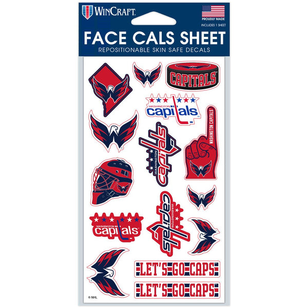 Washington Capitals Face Cals 4" x 7"