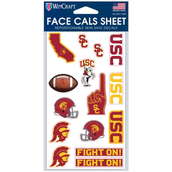 Wholesale-USC Trojans Face Cals 4" x 7"