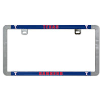 Texas Rangers Metal Lic. Plate Frame Slim