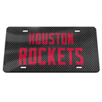 Houston Rockets Carbon Specialty Acrylic License Plate
