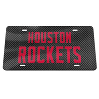 Houston Rockets Carbon Specialty Acrylic License Plate