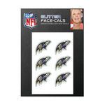 Baltimore Ravens Glitter Tattoo 6 Pack