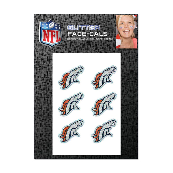 Denver Broncos Glitter Tattoo 6 Pack