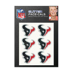 Houston Texans Glitter Tattoo 6 Pack