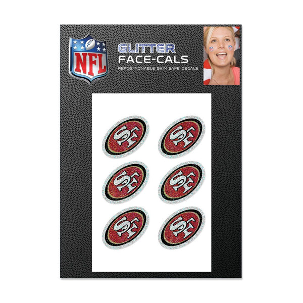 San Francisco 49ers Glitter Tattoo 6 Pack