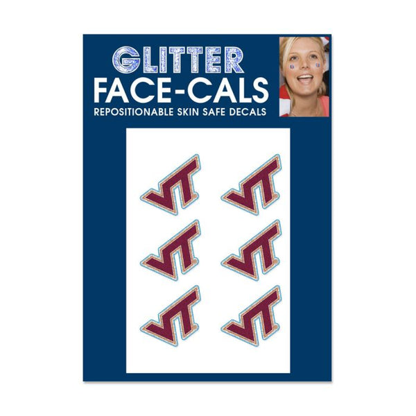 Wholesale-Virginia Tech Hokies Glitter Tattoo 6 Pack