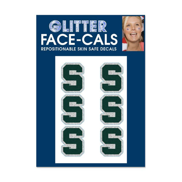 Wholesale-Michigan State Spartans Glitter Tattoo 6 Pack