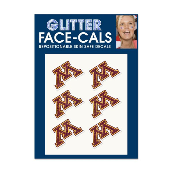 Wholesale-Minnesota Golden Gophers Glitter Tattoo 6 Pack