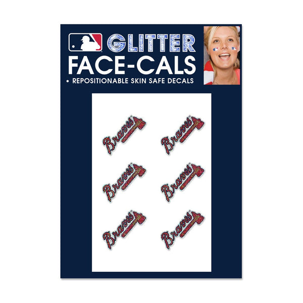 Atlanta Braves Glitter Tattoo 6 Pack