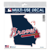Atlanta Braves state shape All Surface Decal 6" x 6"