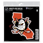 Anaheim Ducks STATE SHAPE All Surface Decal 6" x 6"