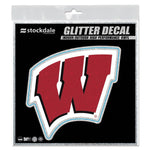 Wholesale-Wisconsin Badgers Decal Glitter 6" x 6"