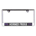 Wholesale-TCU Horned Frogs Lic Plate Frame B/O Printed