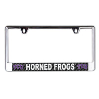 Wholesale-TCU Horned Frogs Lic Plate Frame B/O Printed