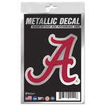 Alabama Crimson Tide Decal Metallic 3" x 5"