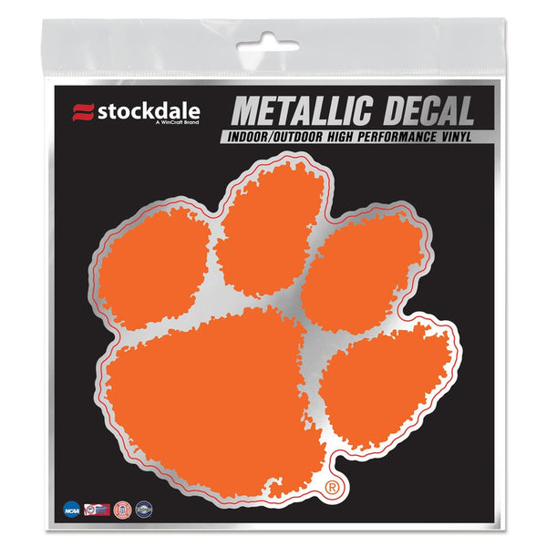 Clemson Tigers Decal Metallic 6" x 6"