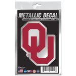 Wholesale-Oklahoma Sooners Decal Metallic 3" x 5"