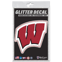 Wholesale-Wisconsin Badgers Decal Glitter 3" x 5"