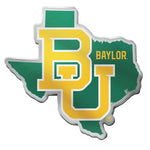 Baylor Bears STATE SHAPE Acrylic Auto Emblem
