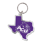 Wholesale-Abilene Christian Wildcats STATE SHAPE Keychain Freeform