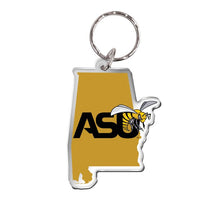 Wholesale-Alabama State Hornets STATE SHAPE Keychain Freeform