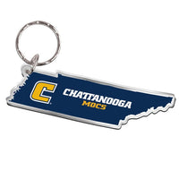 Wholesale-Tennessee Chattanooga Mocs STATE SHAPE Keychain Freeform