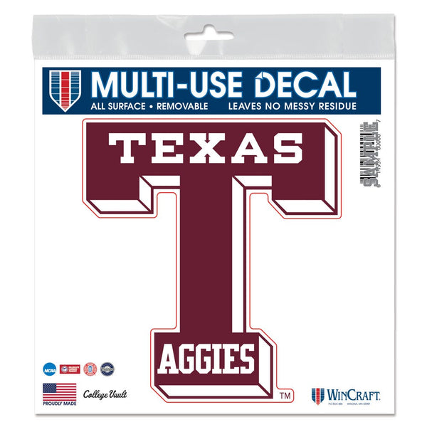 Texas A&M Aggies /College Vault All Surface Decal 6" x 6"
