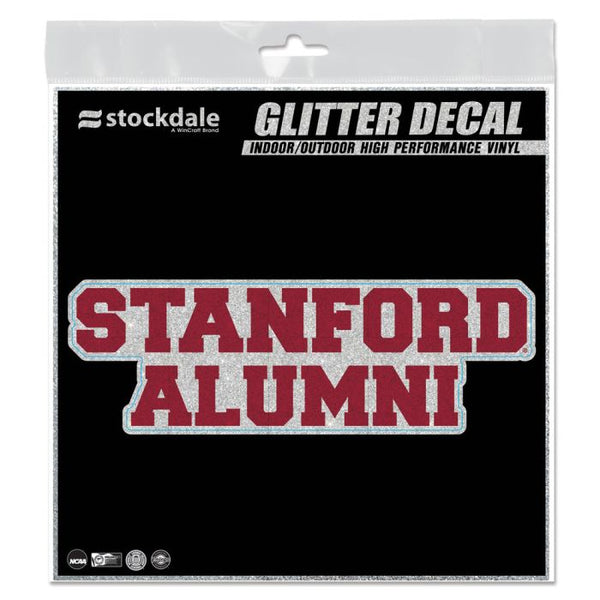 Wholesale-Stanford Cardinal Decal Glitter 6" x 6"