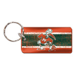 Miami Hurricanes / Vintage Collegiate SEBASTIAN VINTAGE Keychain Rectangle