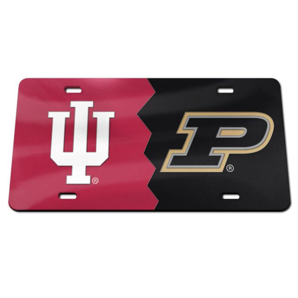 Wholesale-Indiana Hoosiers / Purdue Boilermakers HOUSE DIVIDED Specialty Acrylic License Plate NCAA Rivalry