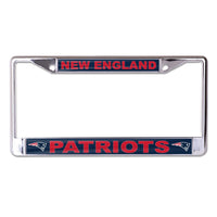 New England Patriots Lic Plt Frame S/L Printed