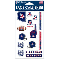 Wholesale-Arizona Wildcats Face Cals 4" x 7"