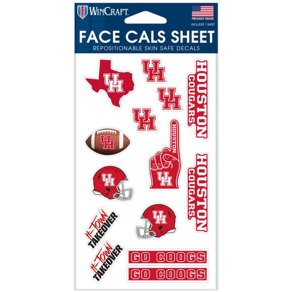 Wholesale-Houston Cougars Face Cals 4" x 7"