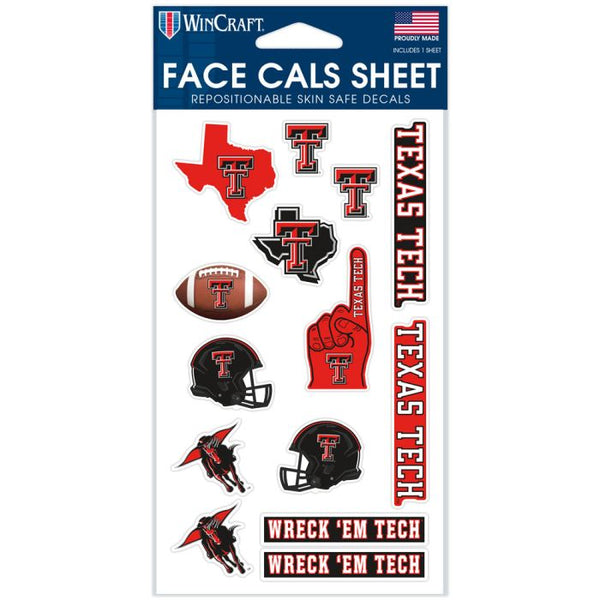 Wholesale-Texas Tech Red Raiders Face Cals 4" x 7"