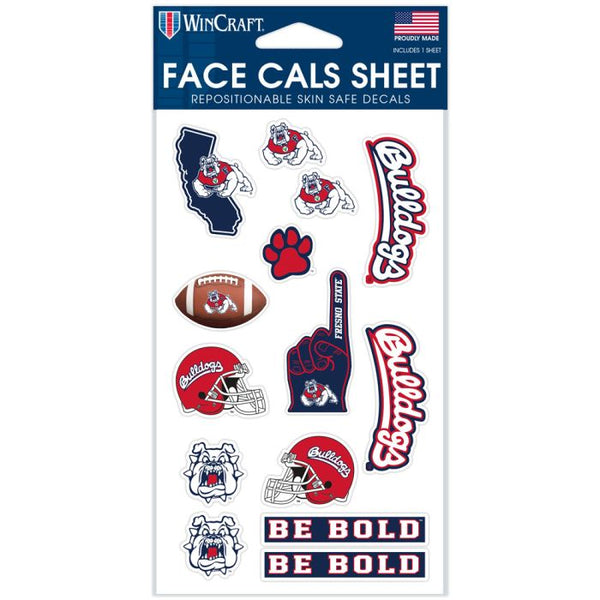 Wholesale-Fresno State Bulldogs Face Cals 4" x 7"