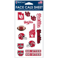 Wholesale-Utah Utes Face Cals 4" x 7"