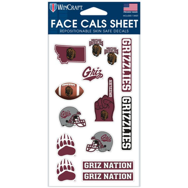 Wholesale-Montana Grizzlies Face Cals 4" x 7"