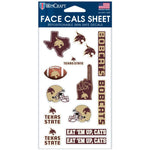 Wholesale-Texas State Bobcats Face Cals 4" x 7"