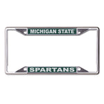 Wholesale-Michigan State Spartans Lic Plt Frame S/S Printed